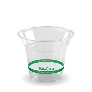 BioPak 300ml Clear PLA Bio Cups - Box of 1,000