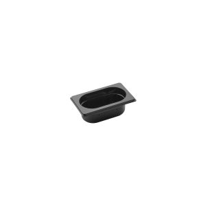 POLYCARBONATE BLACK GASTRONORM PAN-1/9 SIZE 65mm0.5lt (*PC-19065BK*) = PACK OF 6 X EACHES