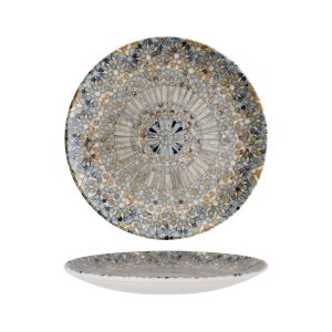 LUCA MOSAIC ROUND COUPE PLATE 270x30mm (S-MT-LUCMZGRM27DZ) (*130149*) = PACK OF 12 X EACHES