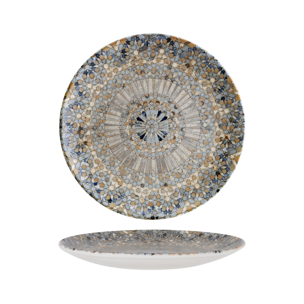 LUCA MOSAIC ROUND COUPE PLATE 270x30mm (S-MT-LUCMZGRM27DZ) (*130149*) = PACK OF 12 X EACHES