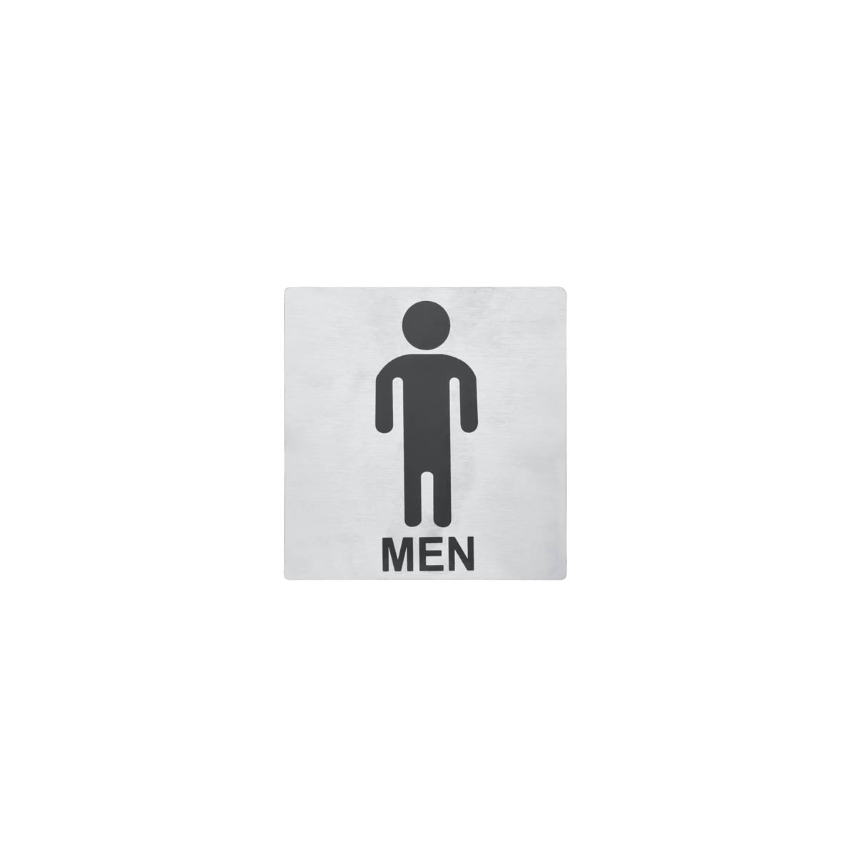 CHEF INOX WALL SIGN "MEN" 130x130mm S/S PACK OF 2 (*81330*) = SLEEVE OF 5 X PACKETS