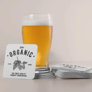 Custom Printed Coasters 95mm Available In Round or Square - We are Compostable!