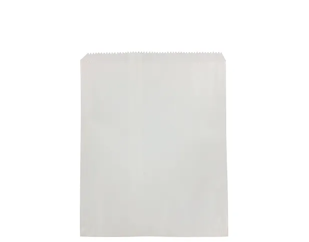 8 Long White Paper Bags 405mm(L) x 265mm(W) - Pack of 500