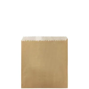 1/2 Square Brown Grease Proof Paper Bags 140mm(L) x 115mm(W) - Pack of 500