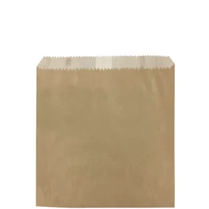 1 Square Brown Greaseproof Lined Paper Bags 200mm(L) x 175mm(W) - Pack of 500