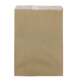 2 Long Brown Greaseproof Lined Paper Bags 250mm(L) x 165mm(W) - Pack of 500