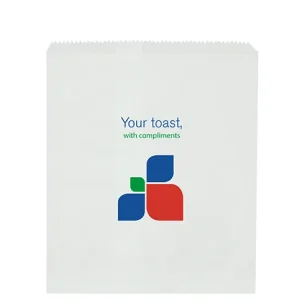 Stockprint White Toast Bags Punched 178mm(L) x 178mm(L) - Pack of 500