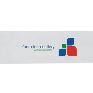 Stockprint White Cutlery Bags 240mm(L) x 80mm(W) - Pack of 1,000