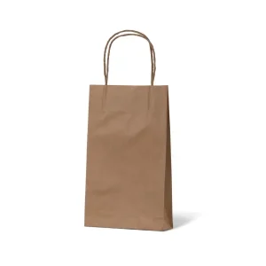 Baby Brown Loop Handle Paper Carry Bags 265mm(L) x 160mm(W) + 70mm(G) - EACH =1 / BOX=500