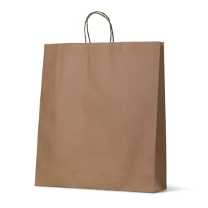 Large Brown Loop Handle Paper Carry Bags 500mm(L) x 450mm(W) + 120mm(G) - EACH=1 / BOX=250