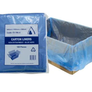 Heavy Duty Plastic Box Liners - 630mm(L) x 630mm(W) x 380mm(H)- Box of 1,000