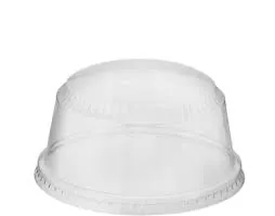Castaway Plastic Clear Sundae Cup Dome Lid to suit 8oz and 12oz Sundae Cups - Box of 1,000