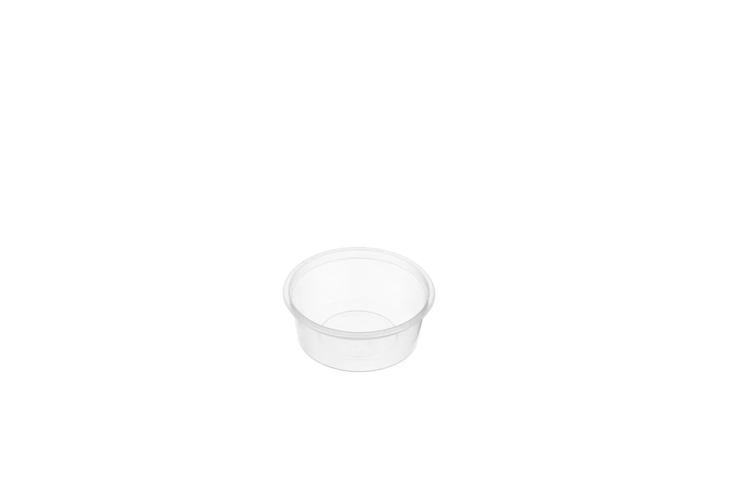 Small Round Clear Plastic 70ml Sauce Container 80mm Diameter - SLEEVE=50 / BOX=1,000