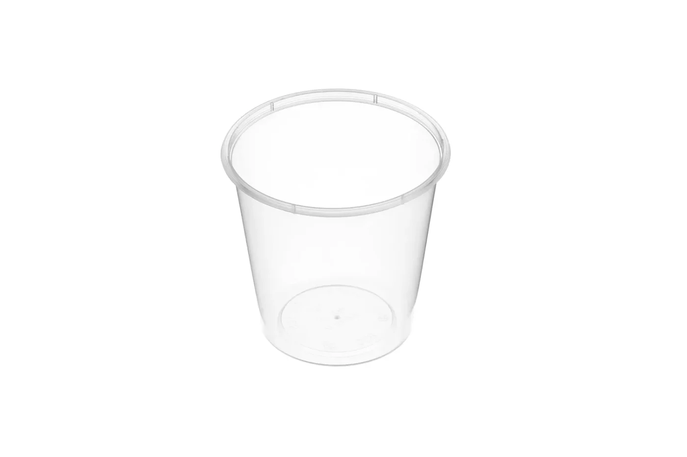 Large Round Clear Premium Plastic Takeaway Containers 850ml Microwave Grade - SLEVE=50 / BOX=500