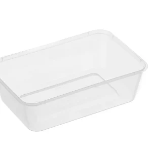 Large Rectangle Clear Premium Takeaway Containers 650ml Microwave Grade (G650) - SLEEVE=50 / BOX=500