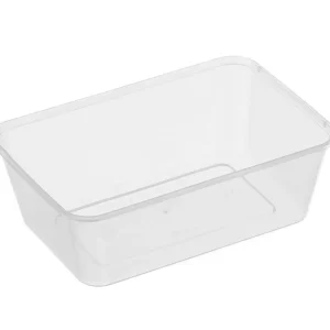 Large Rectangle Clear Premium Takeaway Containers 750ml Microwave Grade (G750) - SLEEVE=50 / BOX=500