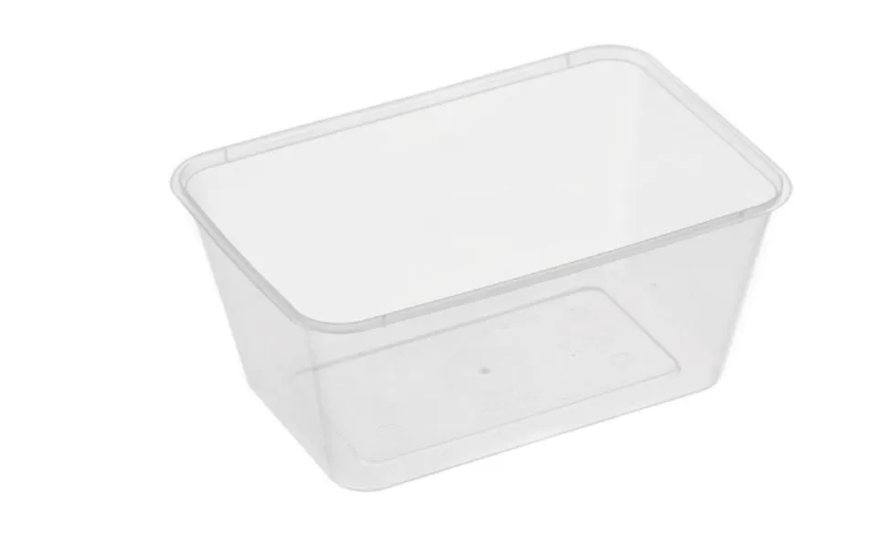 Large Rectangle Clear Premium Takeaway Containers 1,000ml Microwave Grade (G1000) - SLEEVE=50 / BOX=500