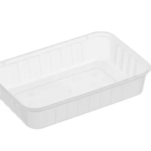 Large Rectangle Frosted Premium Takeaway Containers 500ml Freezer Grade (REB500) - SLEEVE=50 / BOX=500