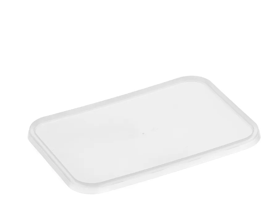 Large Rectangle Frosted Premium Takeaway Container Lids Freezer Grade suit REB500 - REB1000 - SLEEVE=50 / BOX=500