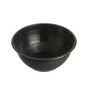 Round Black Premium Plastic Noodle Bowl 1050ml with 180mm Diameter - SLEEVE=50 / BOX=500