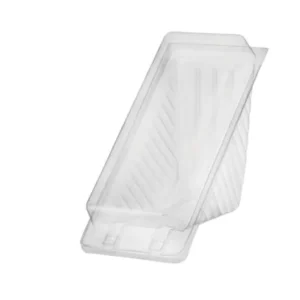 Clear Plastic Medium 2 Point Sandwich Wedge Container 140mm(L) x 55mm(W) x 65mm(H) - SLEEVE=100 / BOX=500
