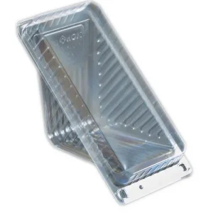 Clear Plastic Wide 3 Point Sandwich Wedge Container 145mm(L) x 70mm(W) x 70mm(H) - SLEEVE=100 / BOX=400