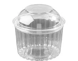 Plastic Show Bowl Clear with Dome Hinged Lids 16oz / 480ml - SLEEVE=50 / BOX=250