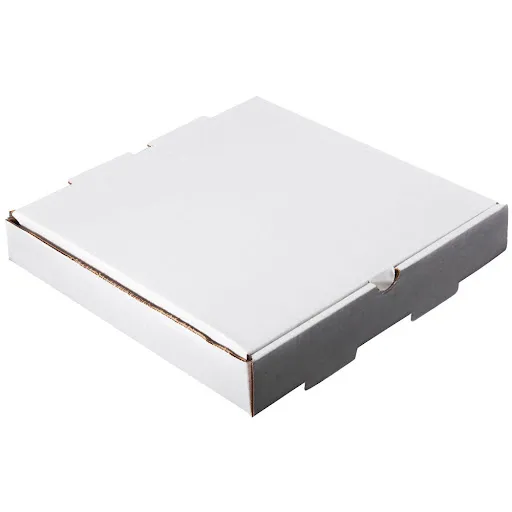 Flat Plain White Cardboard Pizza Boxes 9" / 23cm - Packet of 50