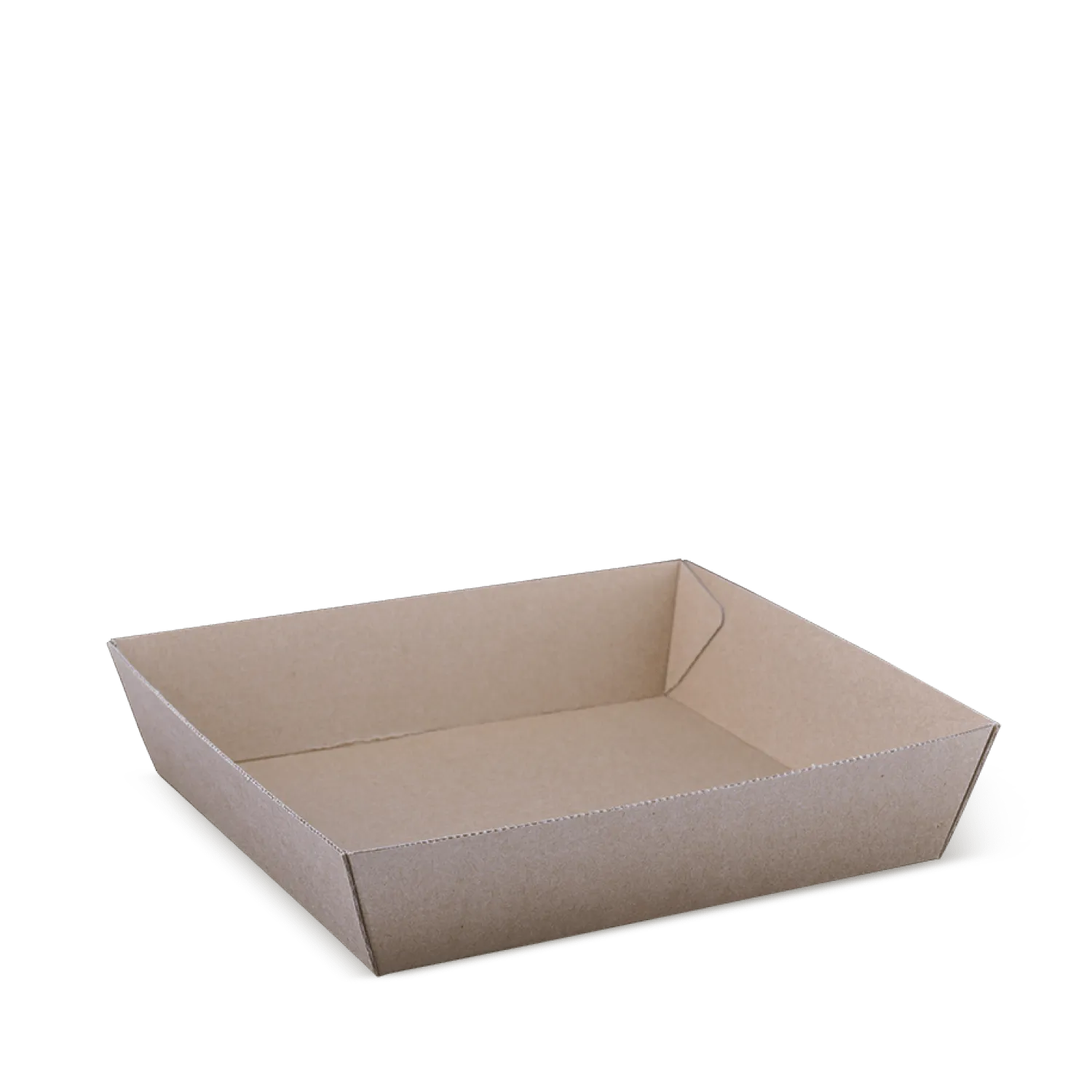 Eco Kraft Board Tray 2 Brown Cardboard 178mm(L) x 178mm(W) x 45mm(H) - SLEEVE=20 / BOX=240