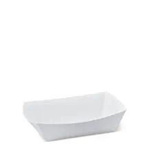 T2 White/White Cardboard Food Board / Small Tray 2 110mm(L) x 75mm(W) x 40mm(H) - Box of 500