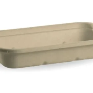 BioPak 750ml Bio Cane Base Natural 230mm(L) x 130mm(W) x 40mm(H) - SLEEVE=50 / BOX=500