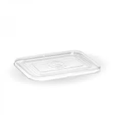 BioPak PET. Take Away Clear Lids for 750ml & 1,000ml Rectangular Containers - SLEEVE=50 / BOX=500
