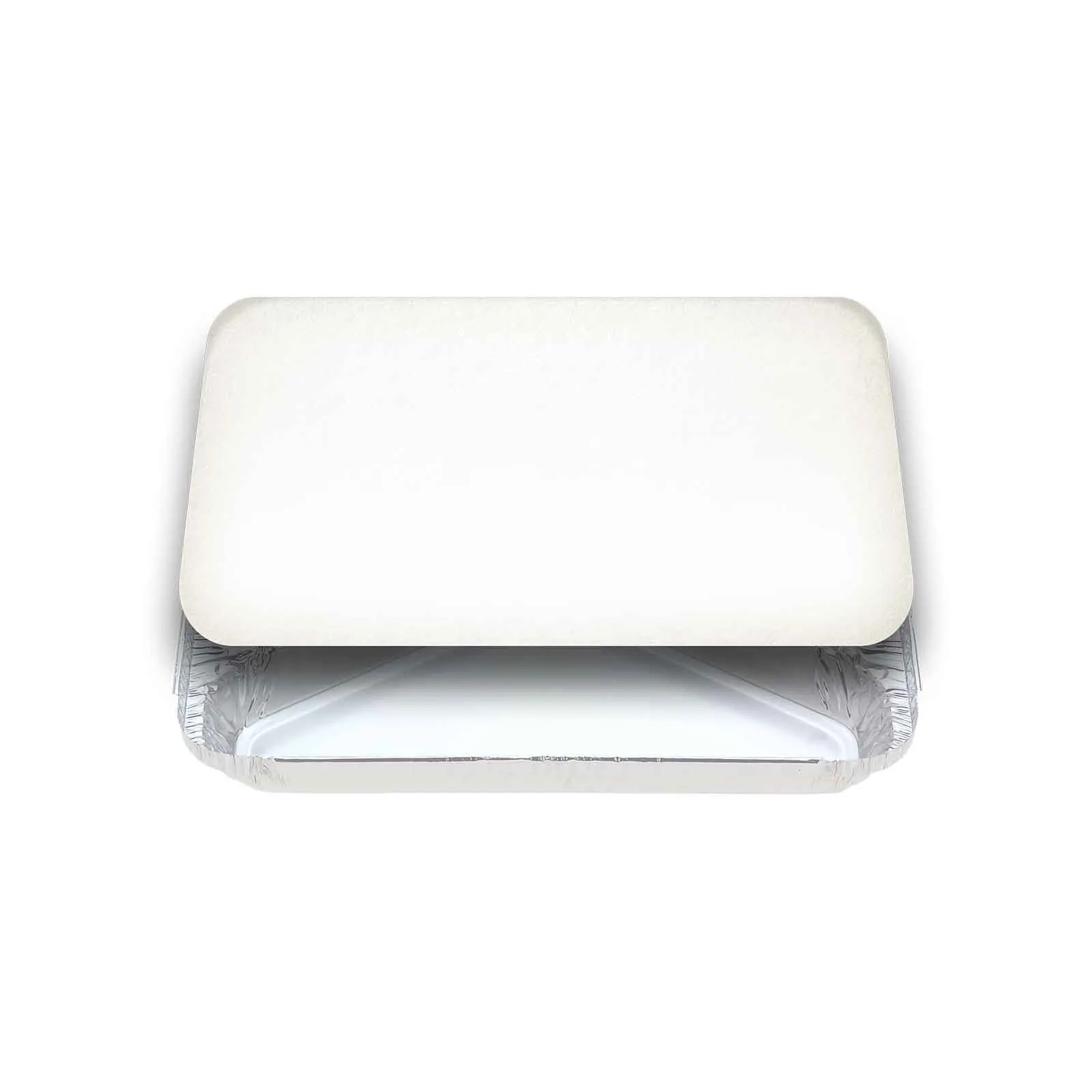 Large Rectangular White Lids for 7131/7231 Foil Container - Packet of 100
