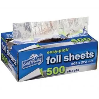 Foil Pop-Up Cut Sheets for Tacos / Hairdressing 180mm(L) x 273mm(W) (AL280) - EACH=1 / BOX=4