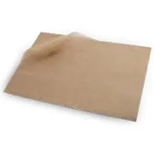 Brown / Natural Unbleached Lunchwrap Greaseproof Paper 2 Cut 330mm(W) x 440mm(L) - Packet of 800