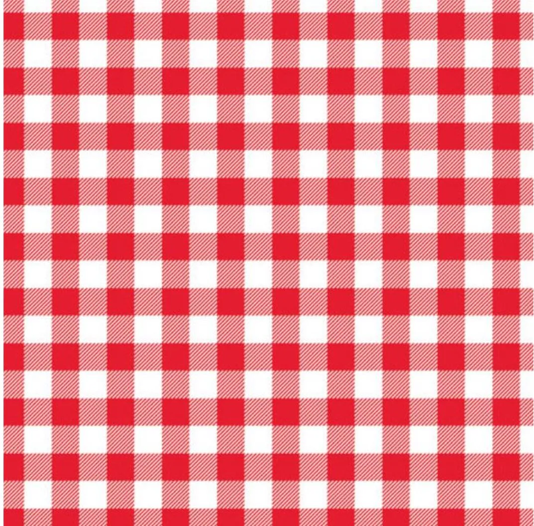 Foopak Premium Printed Red/White Check Greaseproof Paper 2 Cut 330mm(W) x 440mm(L) - Packet of 800