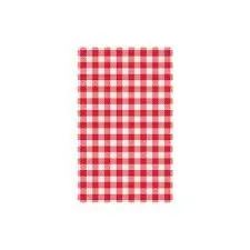 Foopak Premium Printed Red/White Check Greaseproof Paper 4 Cut 330mm(W) x 220mm(L) - Packet of 1600