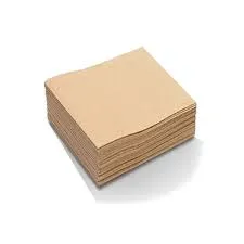 Natural / Brown 1 Ply 1/4 Fold Luncheon Serviettes 300mm x 300mm - Box of 3,000