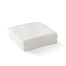 White 2 Ply Cocktail Serviettes Corner Embossed 240mm x 240mm - PACKET=250 / BOX=2,000