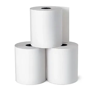 Cash Register Roll White Bond Plain Paper 76mm x 76mm 1 PLY - Box of 50