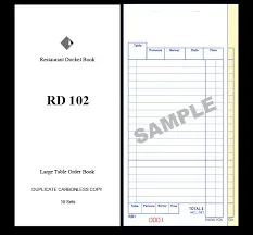Duplicate Medium Carbonless Copy Docket Books 50 Sheet per Book - EACH=1 / BOX=100