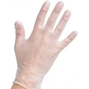 Vinyl Gloves Medium Clear Powder Free - PACK=100 / BOX=1,000