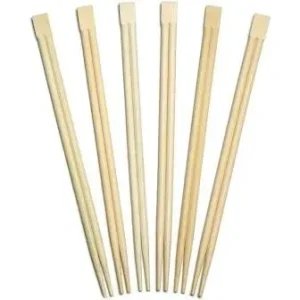 Wooden Chopsticks 210mm in Paper Sleeve (2 per sleeve) - PACK=100 / BOX=2,500