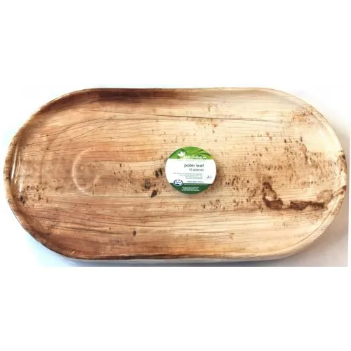 Extra Large Oval Palm Leaf Platter 22" x 12" / 550mm x 300mm - EACH=1 / PACK=10