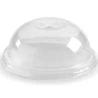 BioPak PLA Dome Lid Cross Slot Suit 150ml, 200ml, 280ml - SLEEVE=100 / BOX=1,000