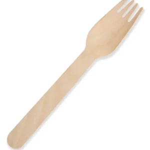 Premium Enviro Friendly Natural Wooden Birchwood 16cm Fork - SLEEVE=100 / BOX=1,000