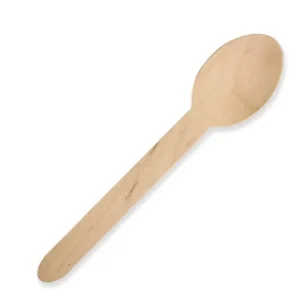 Premium Enviro Friendly Natural Wooden Birchwood 16cm Spoon - SLEEVE=100 / BOX=1,000