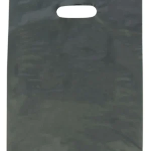 Large Black LDPE Gloss Boutique Bags Plastic 530mm(L) x 415mm(W) - Box of 500