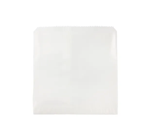2 Square Plain White 45gsm Grease Resistant Bag 200mm(L) x 200mm(W) - Pack of 500