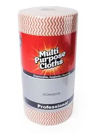 Chocolate Brown Premium EXTRA Heavy Duty Cleaning Wipes 80 Sheets Per Roll 300mm x 500mm - Each